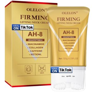 AH8 Firming Neck Cream with Roller - Tightening & Lifting Cream for Sagging Skin