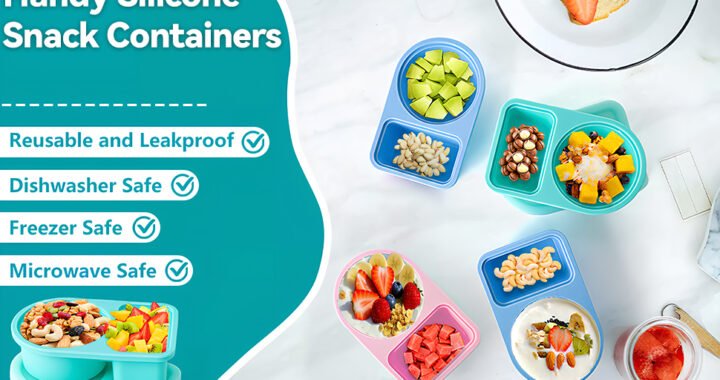 Silicone Containers Reusable Leakproof Portioned