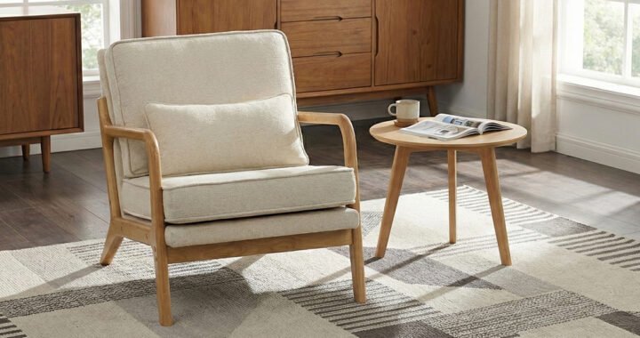 smartue Century Upholstered Armchair Removable